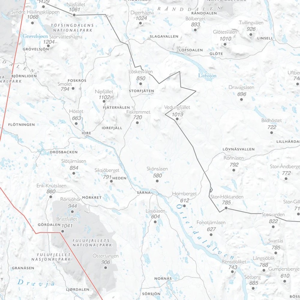 K p Landskapskarta Dalarna 50x70cm Dapa Maps Med Snabb Leverans 